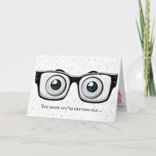 Getting Older Birthday eyeballs and water drops Kaart