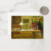 Getting Ready for a Game, 1901 by Carl Larsson Notitiekaartje (Voorkant / Achterkant in situ)