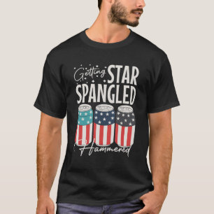 Getting Star Spangled Hammered Beer 4th of July T-shirt