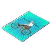 "Getting There"  Vrouw Fietser Notitieboek (Linkerzijde)