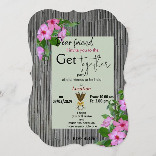 Getting together uitnodiging (Voorkant / Achterkant)