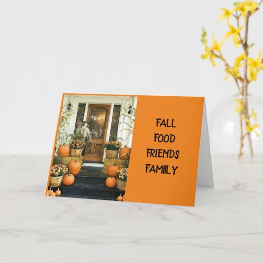 GETTING TOGETHER W/ FAMILY & FRIENDS THANKSGIVING  KAART (Gele Bloem)