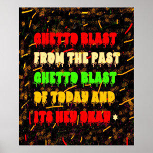 GETTO BLAST AFRO AMERIKAANSE STIJL POSTER