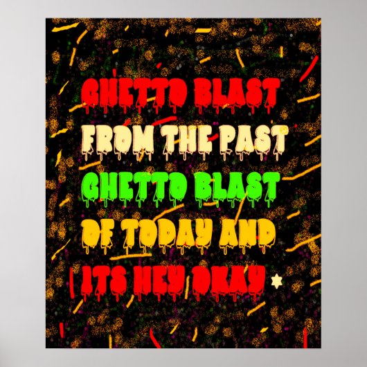 GETTO BLAST AFRO AMERIKAANSE STIJL POSTER (Voorkant)