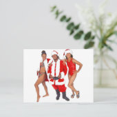 Getto Santa en zijn Elfen uit de Hood Feestdagenkaart (Staand voorkant)