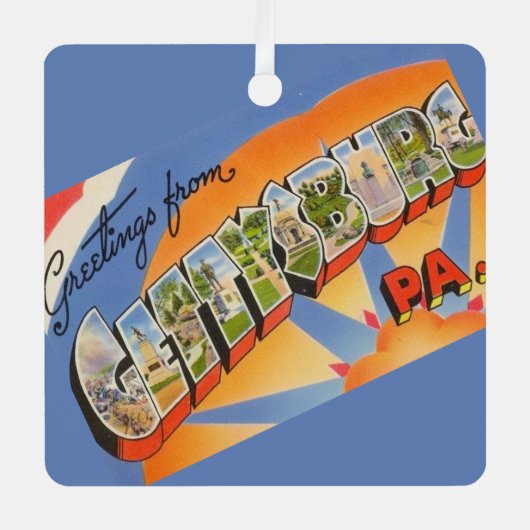  Gettsyburg PA Metalen Ornament (Voorkant)