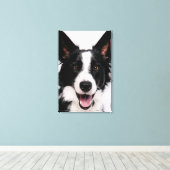 Getty Afbeeldingen | Een glimlach-grenscollie Canvas Afdruk (Insitu (Houten vloer))