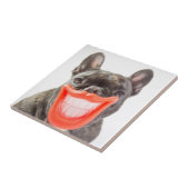 Getty Afbeeldingen | Een glimlende hond Tegeltje (Zijkant)