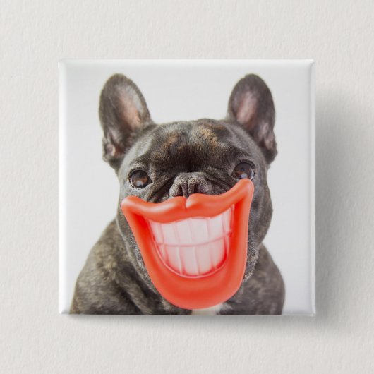 Getty Afbeeldingen | Een glimlende hond Vierkante Button 5,1 Cm (Voorkant)