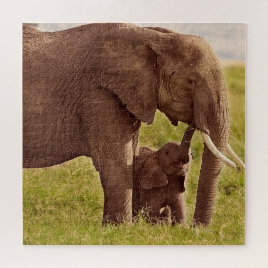 Getty Afbeeldingen | Elefant en Baby Legpuzzel (Horizontaal)