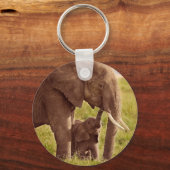 Getty Afbeeldingen | Elefant en Baby Sleutelhanger (Voorkant)
