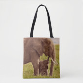 Getty Afbeeldingen | Elefant en Baby Tote Bag (Voorkant)