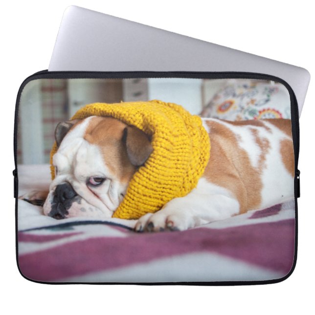 Getty Afbeeldingen | Engelse Bulldog Laptop Sleeve (Voorkant)