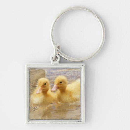 Getty Afbeeldingen | Fuzzy Yellow Ducklings Sleutelhanger (Voorkant)