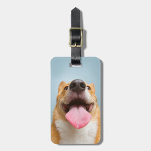 Getty Afbeeldingen Heel Happy Corgi Bagagelabel