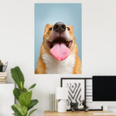 Getty Afbeeldingen | Heel Happy Corgi Poster (Thuiskantoor)