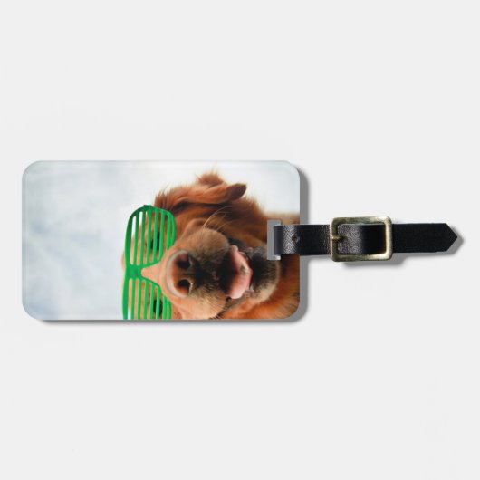 Getty Afbeeldingen | Hond met bril Bagagelabel (Voorkant horizontaal)