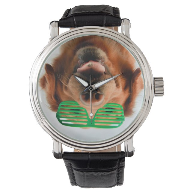 Getty Afbeeldingen | Hond met bril Horloge (Voorkant)