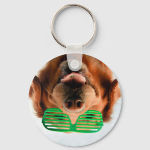 Getty Afbeeldingen   Hond met bril Sleutelhanger