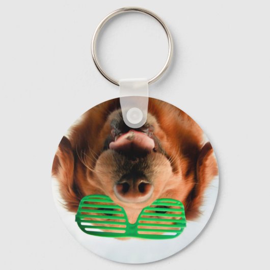 Getty Afbeeldingen | Hond met bril Sleutelhanger (Voorkant)