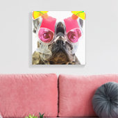 Getty Afbeeldingen | Hond met cocktailglazen Canvas Afdruk (Insitu (Woonkamer))