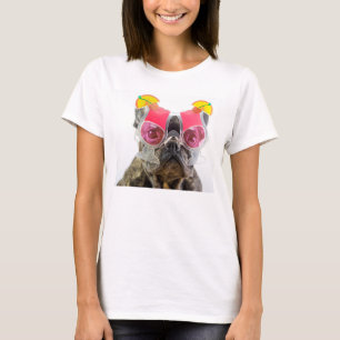 Getty Afbeeldingen Hond met cocktailglazen T-shirt