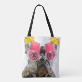 Getty Afbeeldingen | Hond met cocktailglazen Tote Bag (Achterkant)