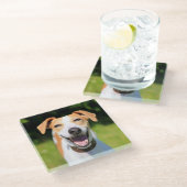 Getty Afbeeldingen | Laughing Dog Glazen Onderzetter (Schuin)