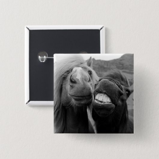 Getty Afbeeldingen | Melkpaarden Vierkante Button 5,1 Cm (Voorkant /achterkant)