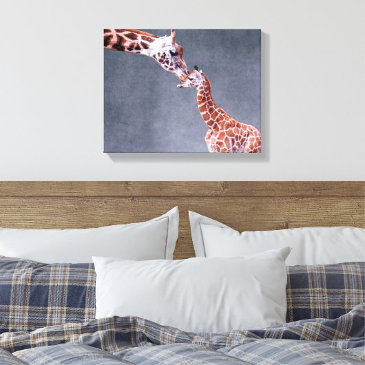 Getty Afbeeldingen | Moeder en Baby Giraffe Canvas Afdruk (Insitu (Slaapkamer))