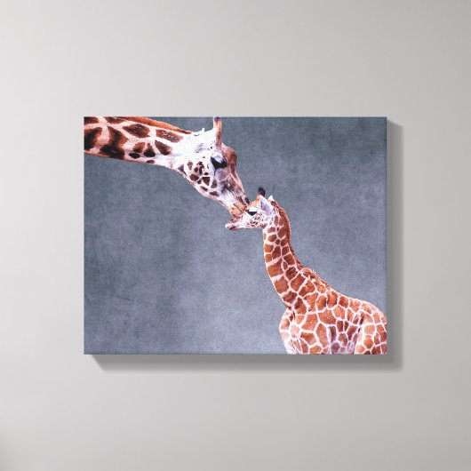 Getty Afbeeldingen | Moeder en Baby Giraffe Canvas Afdruk (Voorkant)