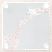 Getty Afbeeldingen | Moeder en Baby Giraffe Glazen Onderzetter (Achterkant)