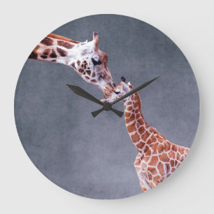 Getty Afbeeldingen   Moeder en Baby Giraffe Grote Klok