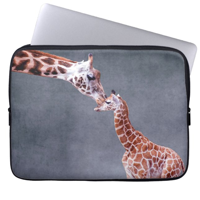 Getty Afbeeldingen | Moeder en Baby Giraffe Laptop Sleeve (Voorkant)