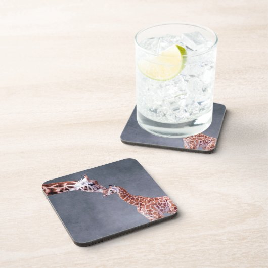 Getty Afbeeldingen | Moeder en Baby Giraffe Onderzetter (Rechterzijde)