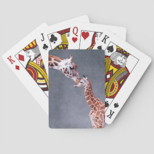 Getty Afbeeldingen   Moeder en Baby Giraffe Pokerkaarten