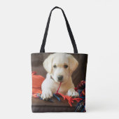 Getty Afbeeldingen | Puppy op een sofa Tote Bag (Achterkant)