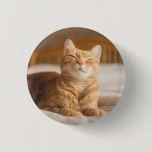 Getty Afbeeldingen Slaperige kat Ronde Button 3,2 Cm