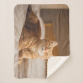 Getty Afbeeldingen | Slaperige kat Sherpa Deken (Voorkant)