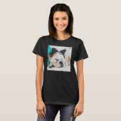 Getty Afbeeldingen | Sleepy Dog met Cat Headband T-shirt (Voorkant volledig)