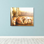 Getty Afbeeldingen | Sneeuwvarkens Canvas Afdruk (Insitu (Houten vloer))