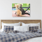 Getty Afbeeldingen | Twee Kittens op een balkon Canvas Afdruk (Insitu (Slaapkamer))