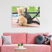 Getty Afbeeldingen | Twee Kittens op een balkon Canvas Afdruk (Insitu (Woonkamer))