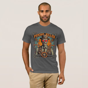 Getty Retro Comic Art Steampunk Psycho Killer T-shirt