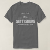  Gettysburg 1863 Nationaal Militair Park Gra T-shirt (Design voorkant)