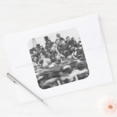 Gettysburg Address, Abraham Lincoln Vierkante Sticker (Envelop)