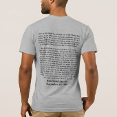 Gettysburg Adres Abraham Lincoln nov. 19, 1863 T-shirt (Achterkant)
