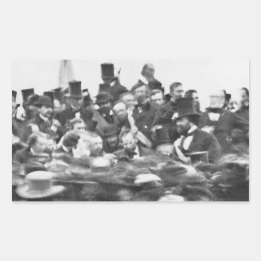 Gettysburg Adres, Abraham Lincoln Rechthoekige Sticker (Voorkant)