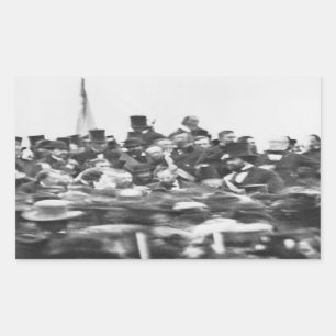 Gettysburg Adres, Abraham Lincoln Rechthoekige Sticker