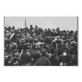Gettysburg Adres Foto 1863 van Lincoln Afdruk
